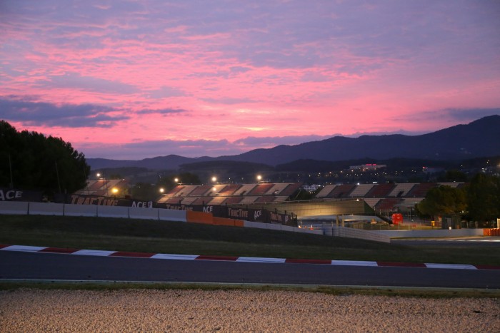 Image of sunset at Circuit de Barcelona-Catalunya